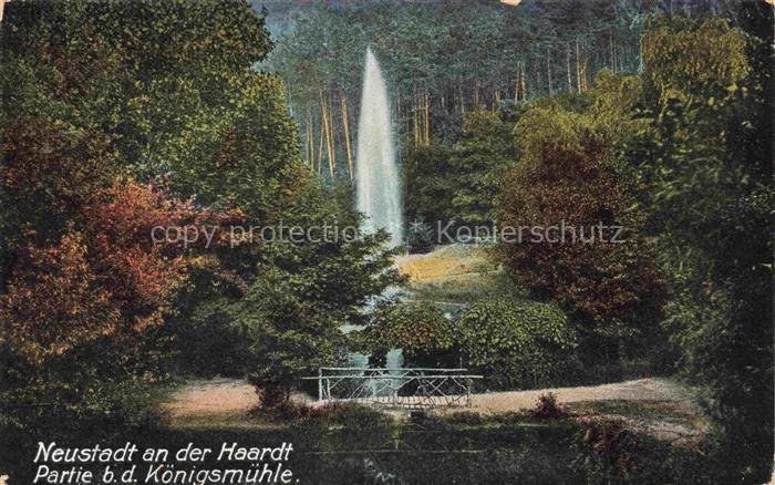 Koenigsmuehle Neustadt Weinstrasse Koenigsmuehle Springbrunnen Bruecke Park Baeu