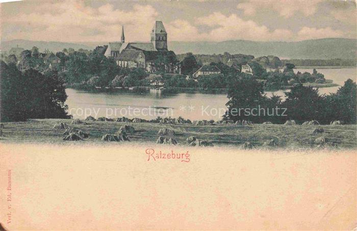 Ratzeburg Schleswig-Holstein Dom See Stadtpanorama Insel Kirche Felder Wasser