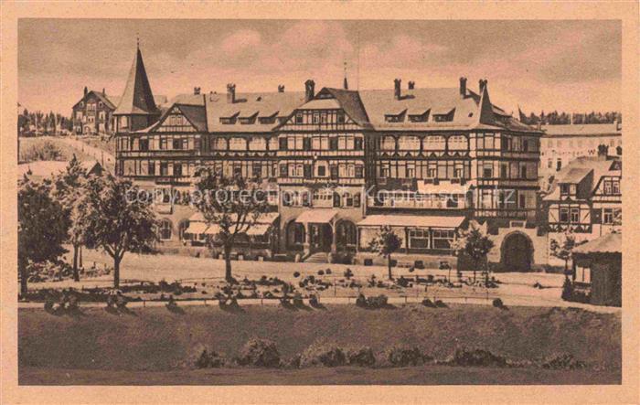 Oberhof Thueringen Hoehen-Luftkurort Schlosshotel Thueringer-Wald Fachwerkhaus H