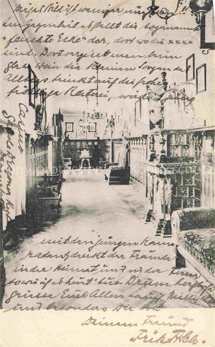 DARMSTADT Hessen Innenraum Korridor Salon Kunstgegenstaende Treppengelaender