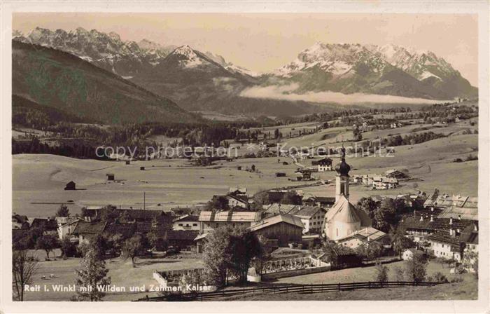 Reit im Winkl Traunstein Bayern Wilder-Kaiser Zahmer-Kaiser Bergpanorama Kirchtu