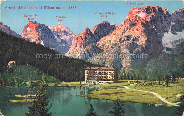 Lago Misurina Auronzo di Cadore Veneto IT Grand-Hôtel Lago-di-Misurina Sorapis A