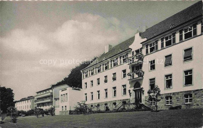 Tecklenburg Steinfurt NRW Kurheim Sanatorium Gebaeude Wiese Baeume Teutoburger-W