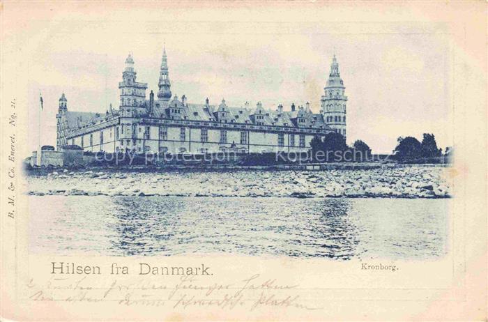 Kronborg (Slot) Helsingor DK Kronborg Schloss Meer Kueste Tuerme Festung