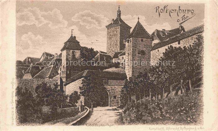 ROTHENBURG   TAUBER Bayern Koboldzellertor Stadtmauer Tuerme Stadttor Altstadt B