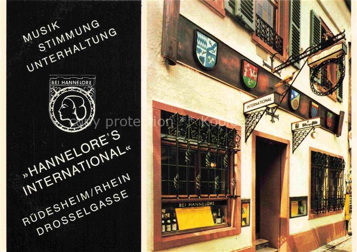 RueDESHEIM am Rhein Hessen Drosselgasse Hannelore s-International Gaststaette Wa