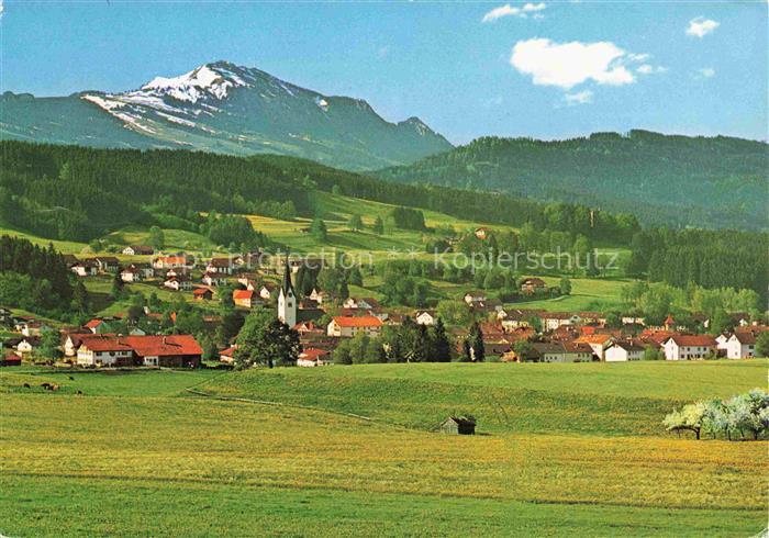 Sulzberg Kempten Allgaeu Bayern Oberallgaeu Gruenten Dorfansicht Kirche Alpen Wi