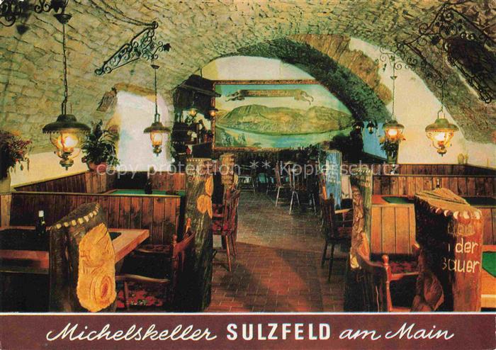 Sulzfeld Main Michelskeller Weinlokal Gewoelbekeller Steinkeller Gaststube Wandm