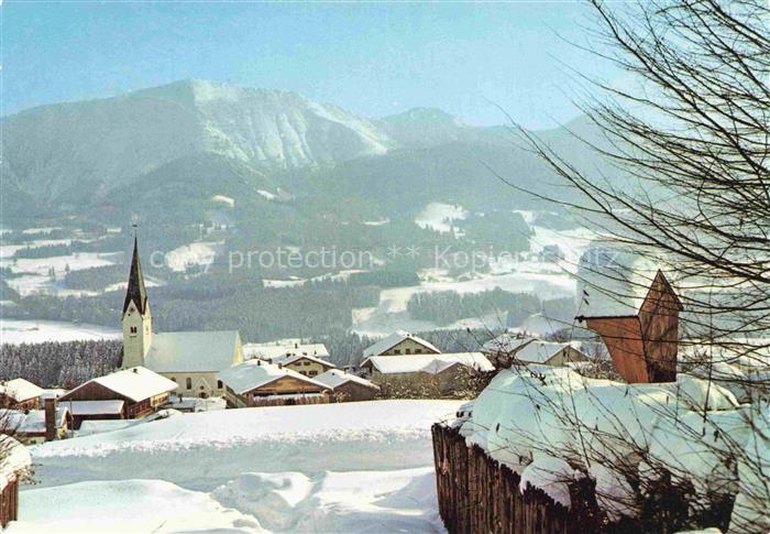 Toerwang Samerberg Rosenheim Bayern Samerberg Winterlandschaft Kirche Hochries S