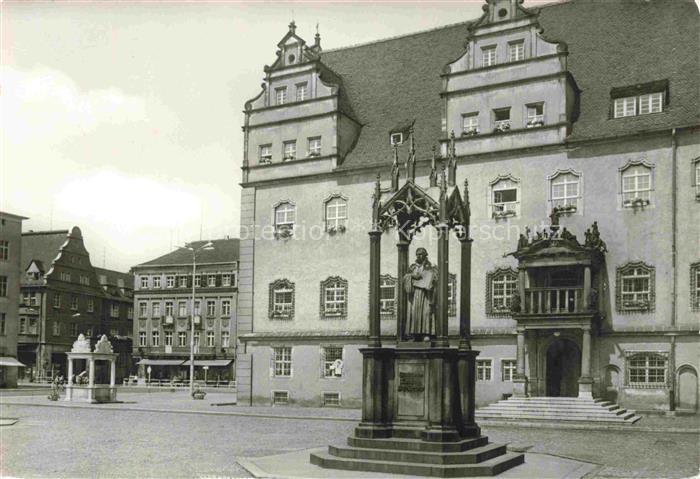 WITTENBERG  Lutherstadt Sachsen-Anhalt Lutherstadt Luther-Denkmal Markt Rathaus