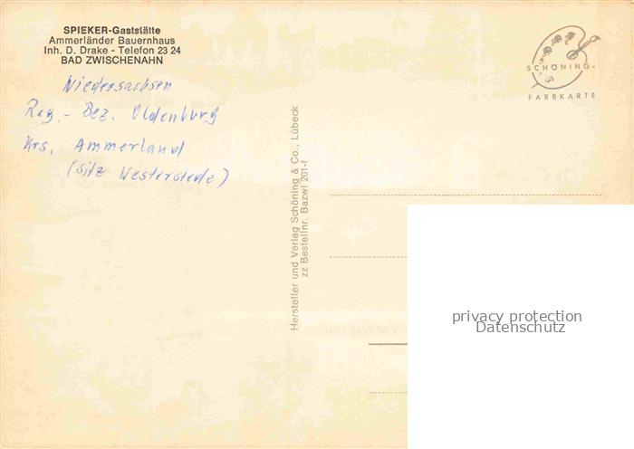 BAD ZWISCHENAHN Ammerland Niedersachsen Spieker-Gaststaette Ammerlaender-Muehle – Bild 2