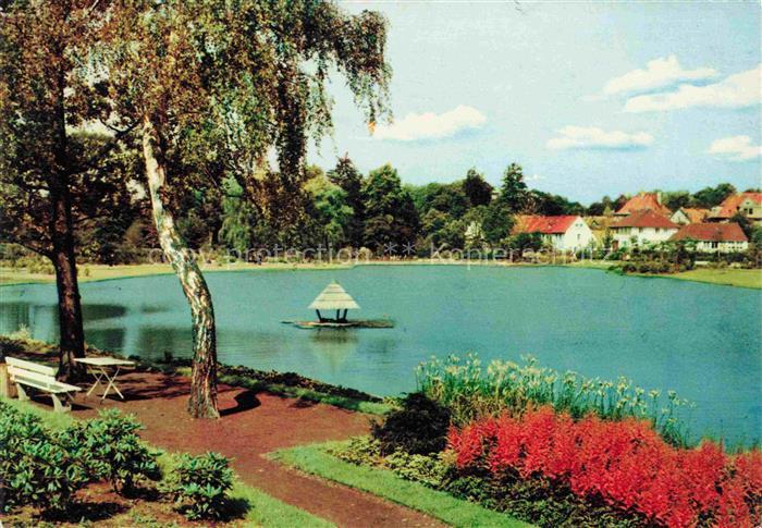 Bad Meinberg Horn-Bad Meinberg NRW Stausee Kurpark Birke Bank Pavillon Blumenbee