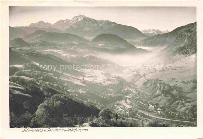 Marktschellenberg Goell-Massiv Schoenfeldspitze Berchtesgadener-Land Tal Alpenpa