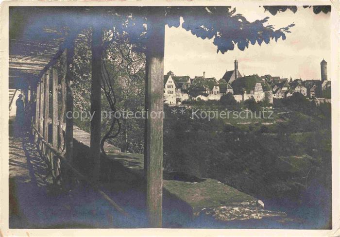 ROTHENBURG   TAUBER Bayern Laubengang Altstadt Stadtmauer Tuerme Haeuser Holzgel