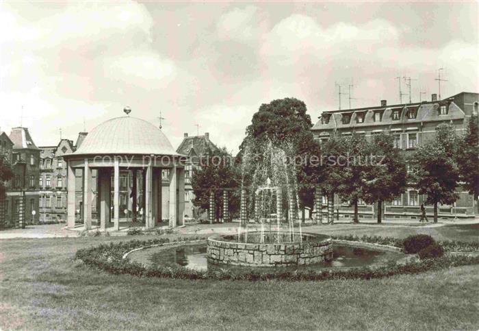 Wilkau-Hasslau Zwickau Sachsen Karl-Marx-Platz Springbrunnen Brunnen Park Pavill