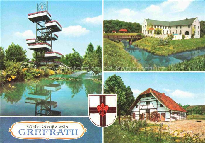 Grefrath Niederrhein Viersen Duesseldorf NRW Aussichtsturm Teich Fachwerkhaus Ba