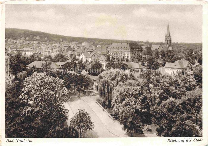 BAD NAUHEIM Hessen Stadtansicht Kirche Park Baeume Kurstadt Elisabeth-Haus