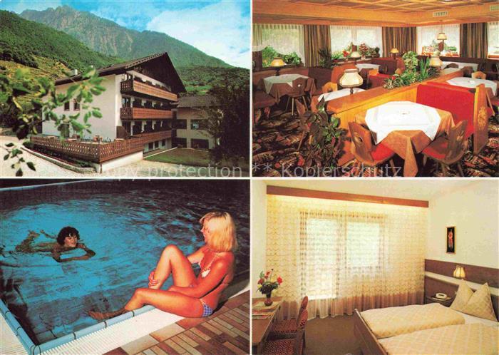 Algund Lagundo Merano Suedtirol IT Pension-Mitterplarserhof Hotel Restaurant Hal
