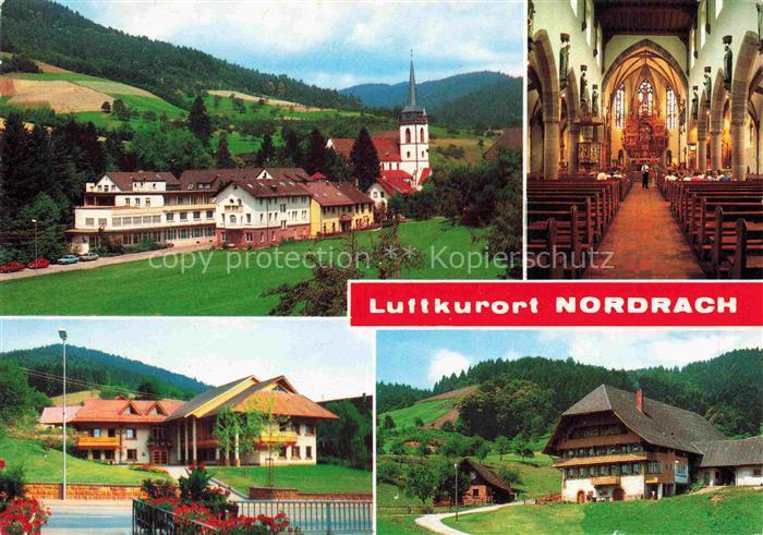Nordrach Luftkurort Kircheninnenraum Altarraum Schwarzwald Bauernhaus Kurhotel B