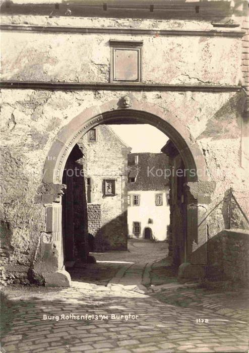 Burg Rothenfels Main Unterfranken Main-Spessart Bayern Burgtor Burg-Rothenfels T