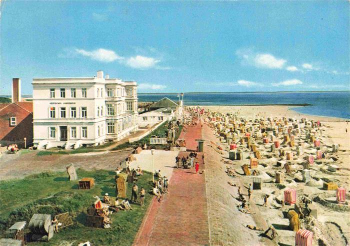 NORDERNEY Nordseebad Niedersachsen Weststrand Strandkoerbe Strandpromenade Deuts