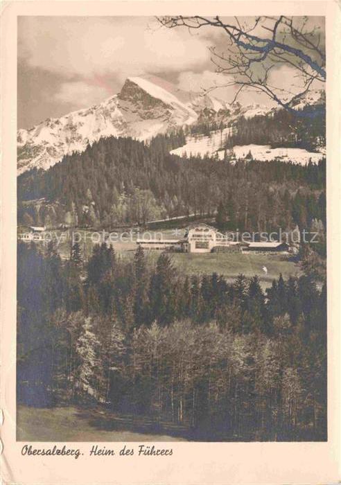 Obersalzberg Berchtesgaden Bayern Heim-des-Fuehrers Berge Schnee Wald Watzmann G