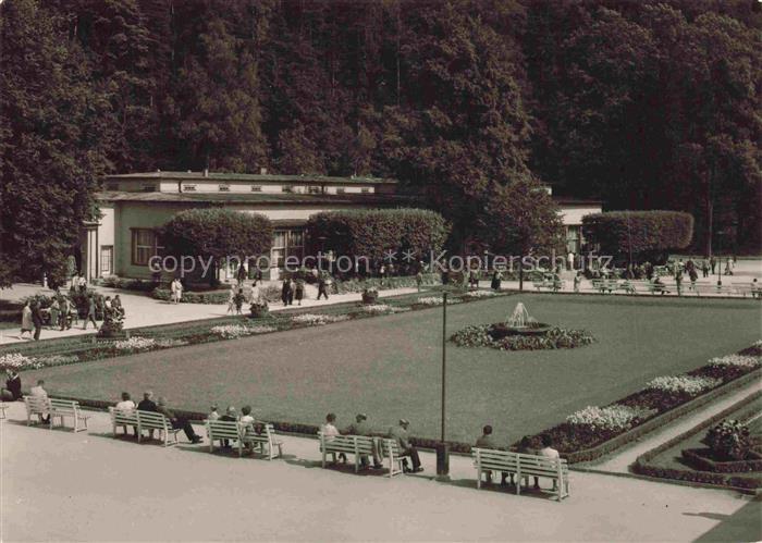BAD ELSTER Vogtland Sachsen HO-Badecafé Badeplatz Kurpark Brunnen Park Badegaest