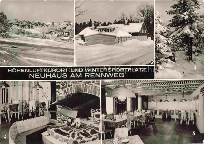 Neuhaus Rennweg Sonneberg Thueringen Rennsteigbaude Rennsteig Wintersport Hoehen