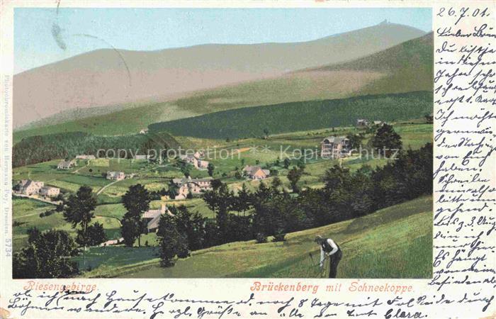 Brueckenberg Krummhuebel Riesengebirge PL Schneekoppe Riesengebirge Bergdorf Wie