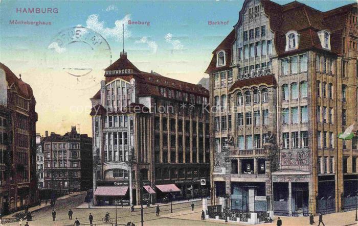 HAMBURG CITY Moenkeberghaus Seeburg Barkhof Innenstadt Gruenderzeitgebaeude Str