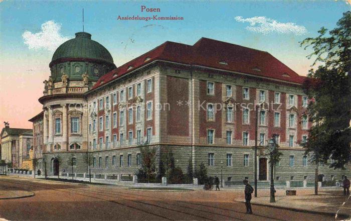 POZNAN Posen PL Ansiedelungs-Kommission Kuppel Behoerde Strasse Historismus Back