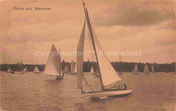 Wannsee STEGLITZ-ZEHLENDORF BERLIN Wannsee Segelboote See Regatta Wellen Ufer Wo