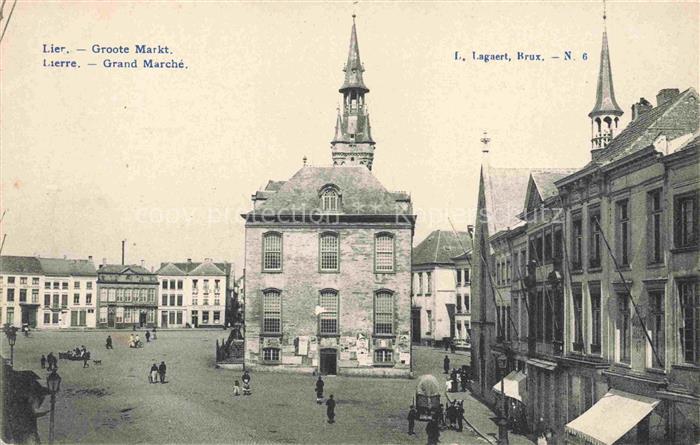 Lier Lierre Belgie Groote-Markt Grand-Marché Rathaus Turm Kirchturm Marktplatz P