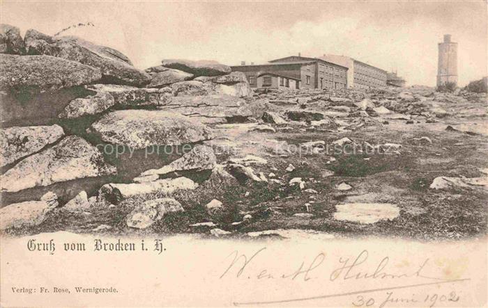 BROCKEN Harz Sachsen-Anhalt Brocken Granitfelsen Brockenhaus Turm Harz Gipfel