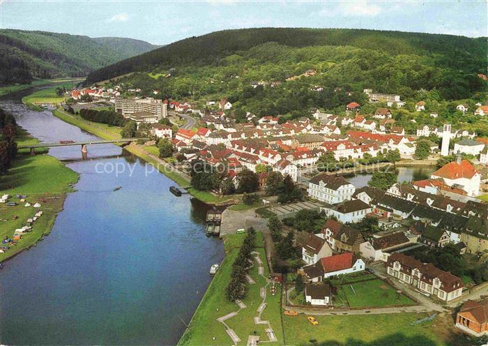 Bad Karlshafen Bad Carlshafen Kassel Hessen Weser Fliegeraufnahme Stadtpanorama