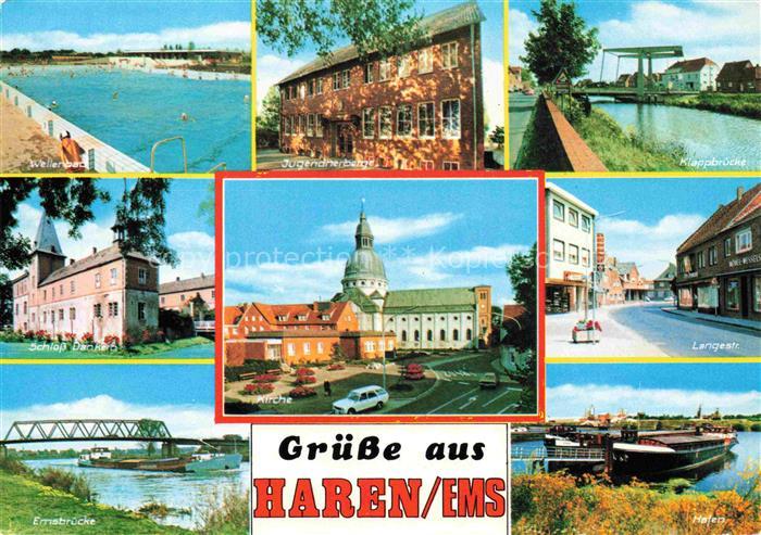 Haren Emsland Niedersachsen Wellenbad Jugendherberge Klappbruecke Schloss-Danker