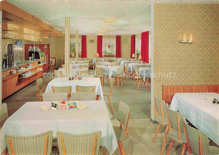 Neutrauchburg Isny Allgaeu Bayern Terrassen-Café Restaurant Innenraum Tische Stu