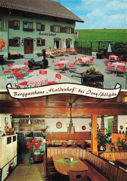 Neutrauchburg Isny Allgaeu Bayern Berggasthaus-Haldenhof Isny Allgaeu Terrasse G