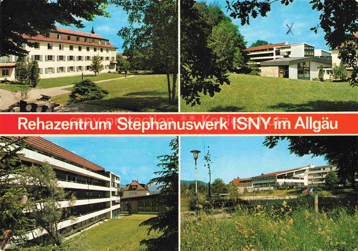 Isny Allgaeu Bayern Rehazentrum-Stephanuswerk Klinikgebaeude Garten Park Reha