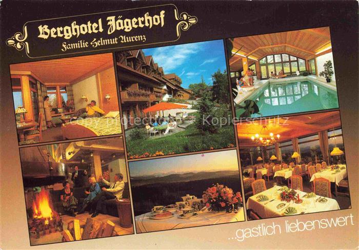 Isny Allgaeu Bayern Berghotel-Jaegerhof Hotel Pool Restaurant Kamin Terrasse Pan