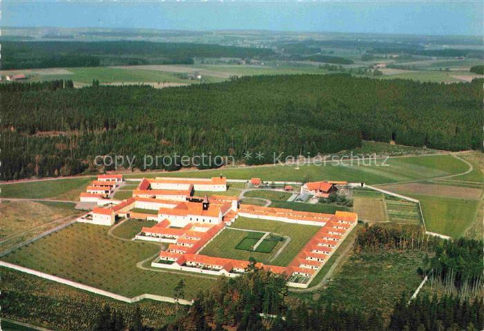 Seibranz Bad Wurzach BW Kartause-Marienau Fliegeraufnahme Kloster Felder Wald In