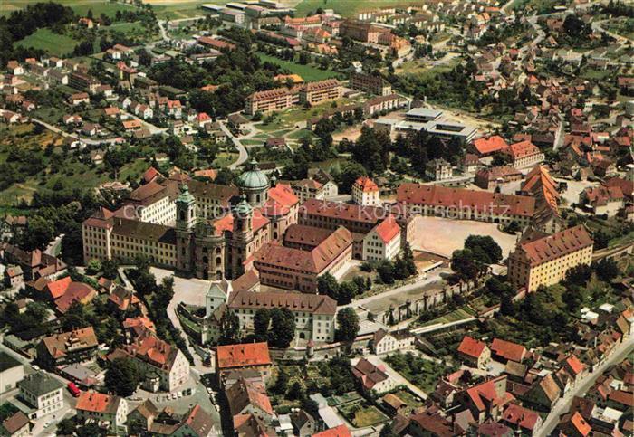 Weingarten Wuerttemberg Benediktiner-Abtei Kloster Luftbild Stadtansicht Basilik