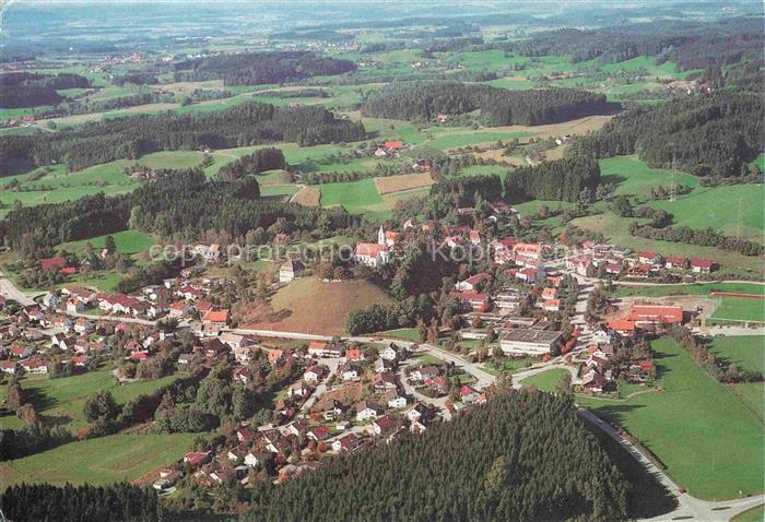Bodnegg Luftbild Kirche Ortschaft Wald Wiesen Allgaeu