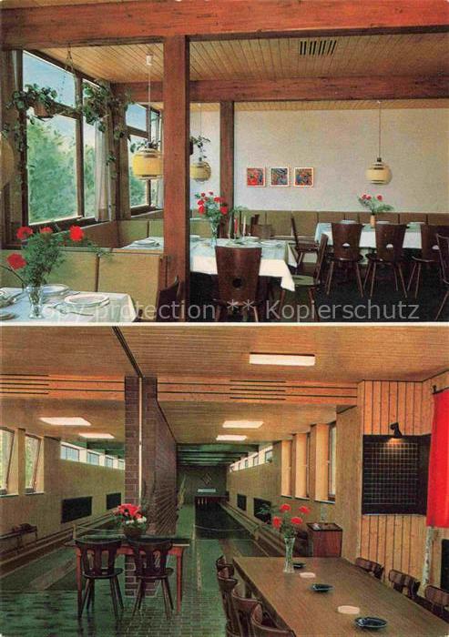 Vogt Ravensburg BW Gasthof-Pension-Paradies Restaurant Gastraum Kegelbahn Allgae
