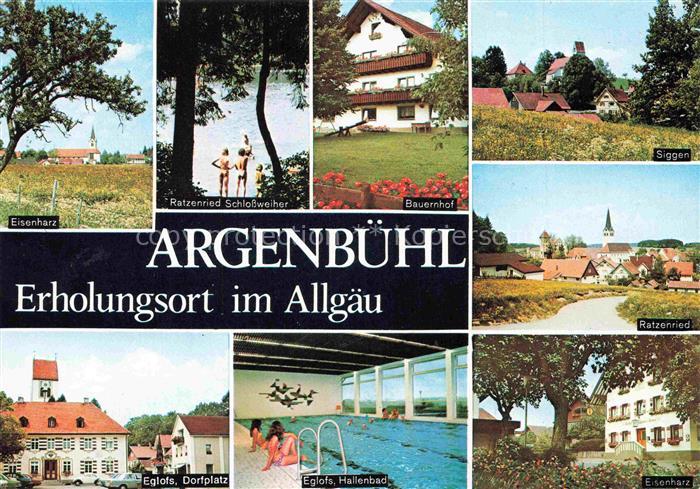 Argenbuehl Mehrbild Erholungsort Allgaeu Eisenharz Ratzenried Schlossweiher Baue
