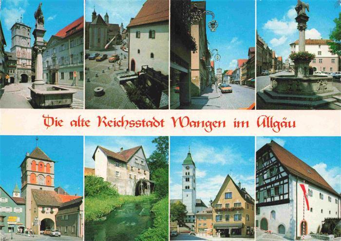 Wangen Allgaeu Bayern Mehrbild Reichsstadt Allgaeu Marktplatz-Brunnen Stadttor S