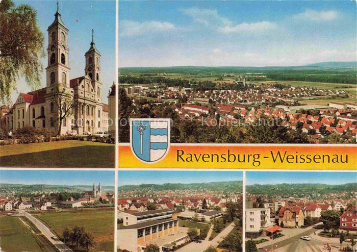 Weissenau Ravensburg BW Klosterkirche Mehrbild Panorama Wappen Doppelturm Ortsch