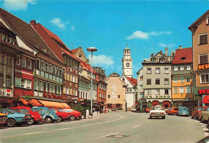 RAVENSBURG  Wuerttemberg BW Bachstrasse Blaserturm Marktplatz Fachwerkgebaeude A