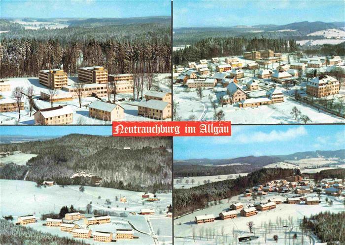 Neutrauchburg Isny Allgaeu Bayern Winterlandschaft Schnee Fliegeraufnahme Kurort