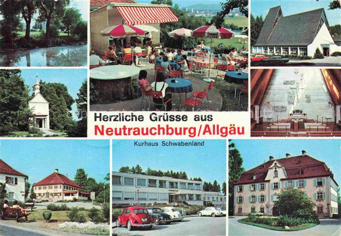 Neutrauchburg Isny Allgaeu Bayern Kurhaus-Schwabenland Café-Terrasse Kapelle Kir
